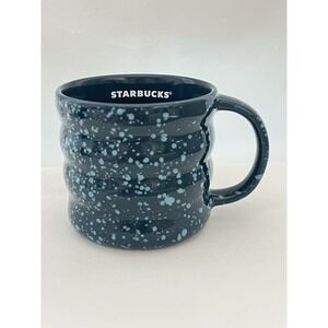 Starbucks 2023 Winter Blue & White Sub-Zero Splatter Ceramic 12 oz Mug Coffee